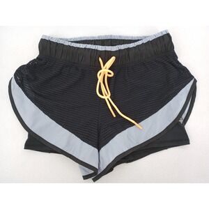 Free‎ People Movement Shorts Women XS Black Lilac Mesh 2-in-1 Running Athletic